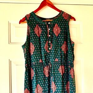 Lucky Brand Blue and Red Patterned  Dress *Size L
